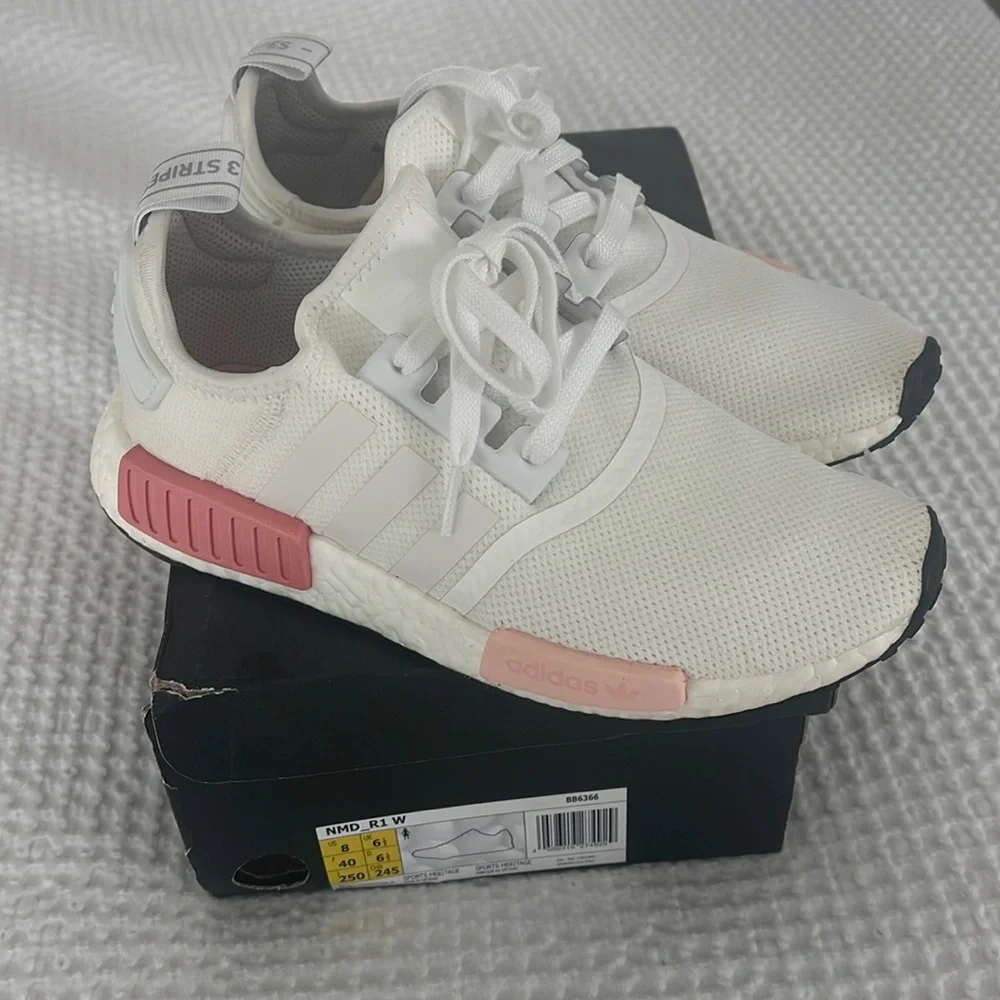 ADIDAS NMD R1 WHITE ROSE - Picture 1 of 5